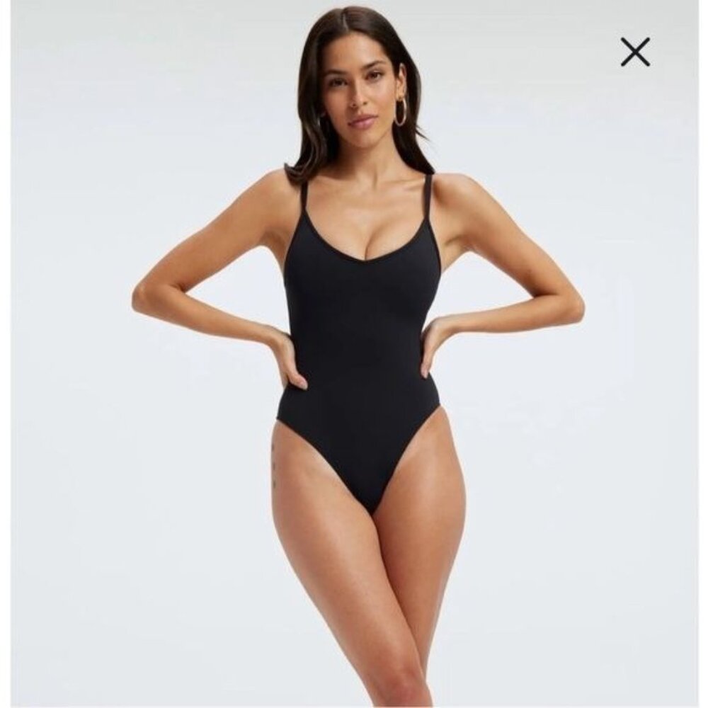 Good American Sculpt One-Piece Swimsuit in Black Size Large New Without Tags